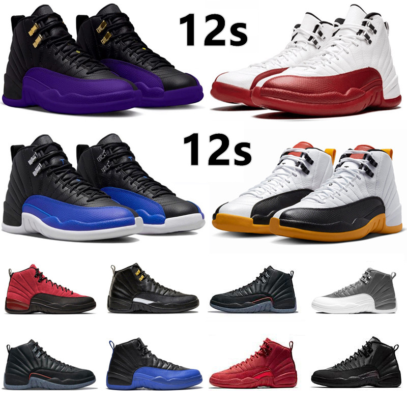 

12 12s Mens Baskebtall Shoes Cherry A Ma Maniere x Black White Field Purple Taxi The Master University Blue Utility Bulls Men Trainers Sports Sneakers Sneaker, Color#25