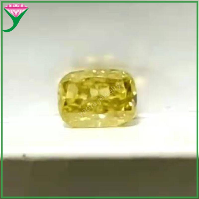 

Beads Other Primary Color Golden Yellow Moissanites Stone Excellent Baguette Cushion Shape Diamonds For Pass GRA Certificate Carving