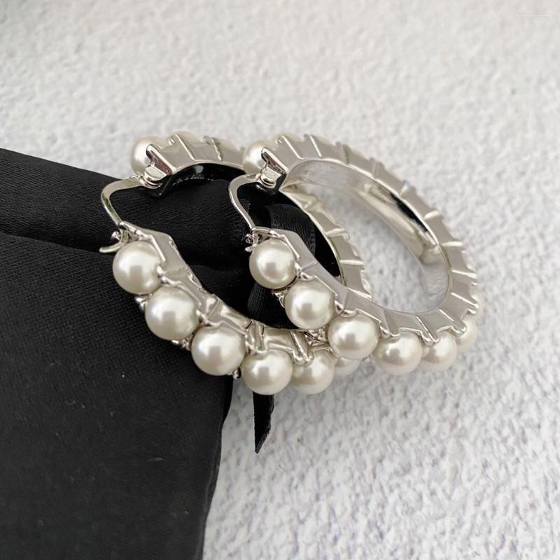 

Hoop Earrings Simple And Versatile Pearl Ear