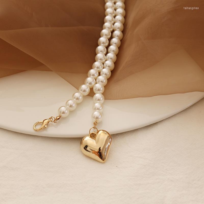 

Pendant Necklaces Simple Imitation Pearl Necklace Female Personality Creative Versatile Sweater Chain Clavicle Elegant Women Jewelry