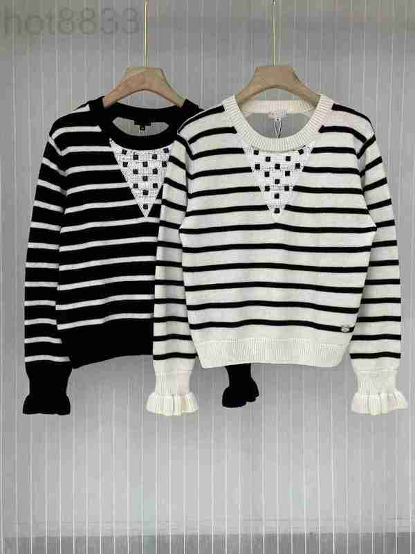 

Women' Sweaters Designer 2023 New Spring Milan Runway o Neck Long Sleeve High End Jacquard Pullover Tops X1EA, White