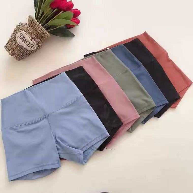 

Active yoga short New Through high waist Women Shorts Solid Sports Gym Wear Breeches leggings Elastic Fitness Lady Yoga Short yogaworld, Burgundy