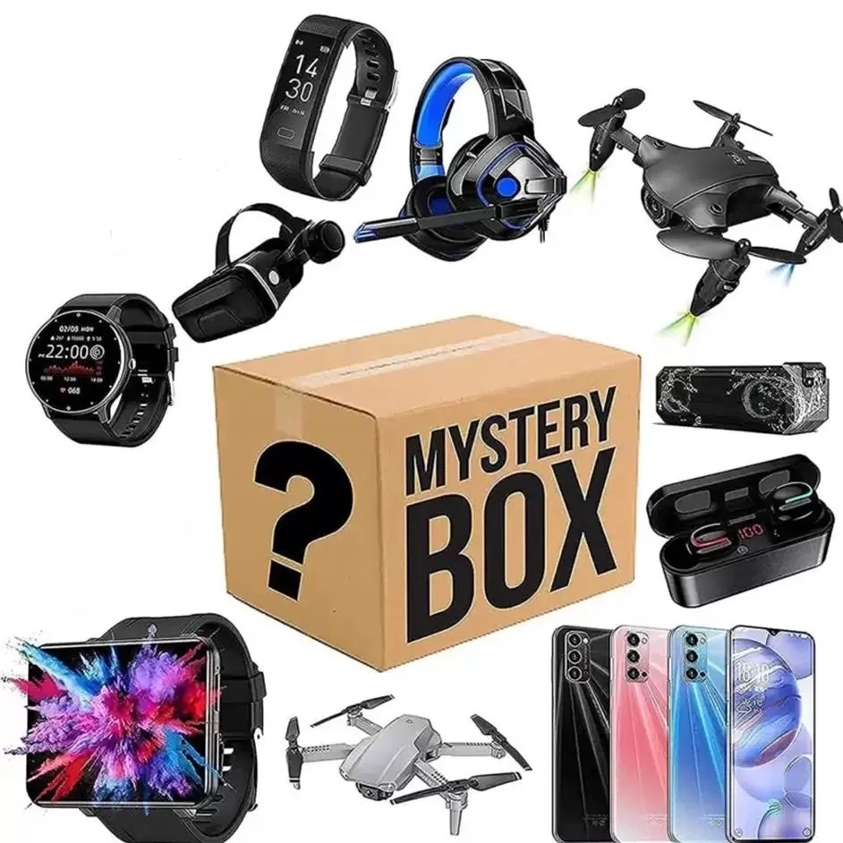 

2023 Lucky Mystery Box Blind Boxes Random Appliances Home Item Electronic Style Product Such Headsets Watches Surprise Gif Festive & Party Supplies