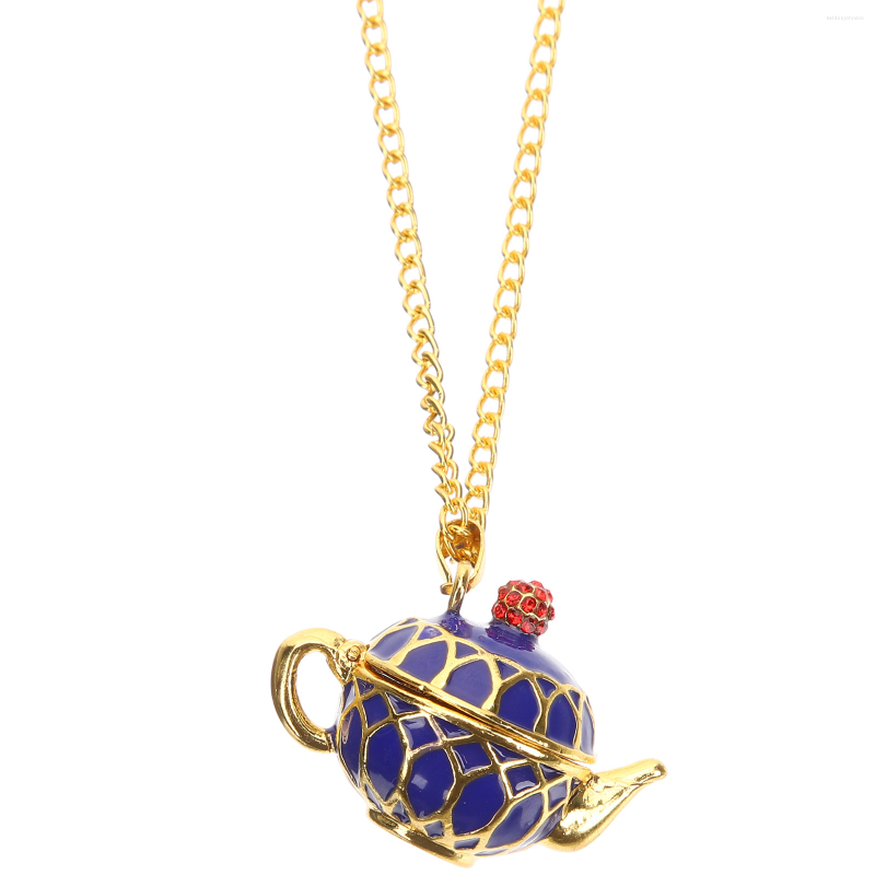 

Pendant Necklaces Necklace Jewelry Teapot Tea Gifts Turkish Teacup Kettle Charm Lover Sweater Chain Lucky Creative Funny