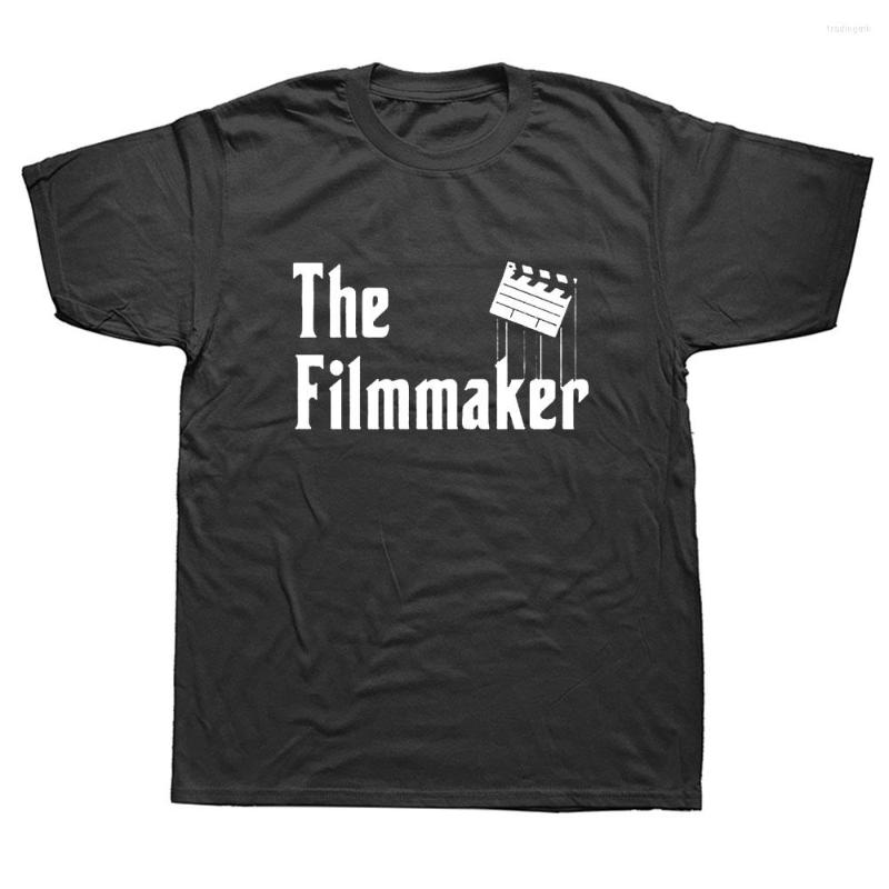 

Men's T Shirts Funny Filmmaker Film Director Editing Films T-Shirt Summer Style Fashion Men Tee, Black