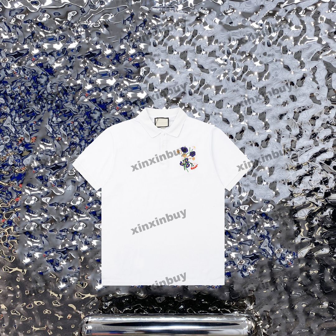 

xinxinbuy Men designer Tee t shirt 23ss Flower letter embroidery short sleeve cotton women Black White blue green red XS-L