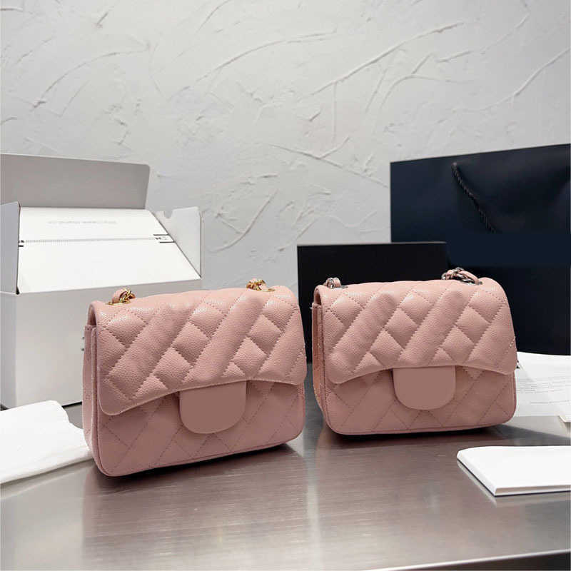 

Diamond Shoulder Bags cc designer bag Ladies mini chain Crossbody Bags multicolor womens all-match cute leather designers handbags wallet 230201, Pink