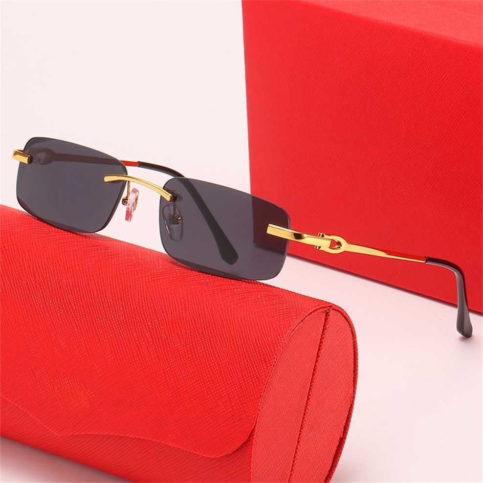 

Sunglasses 2023 new New men's and women's frameless Fashion trend Versatile small box sunglasses Optical glasses