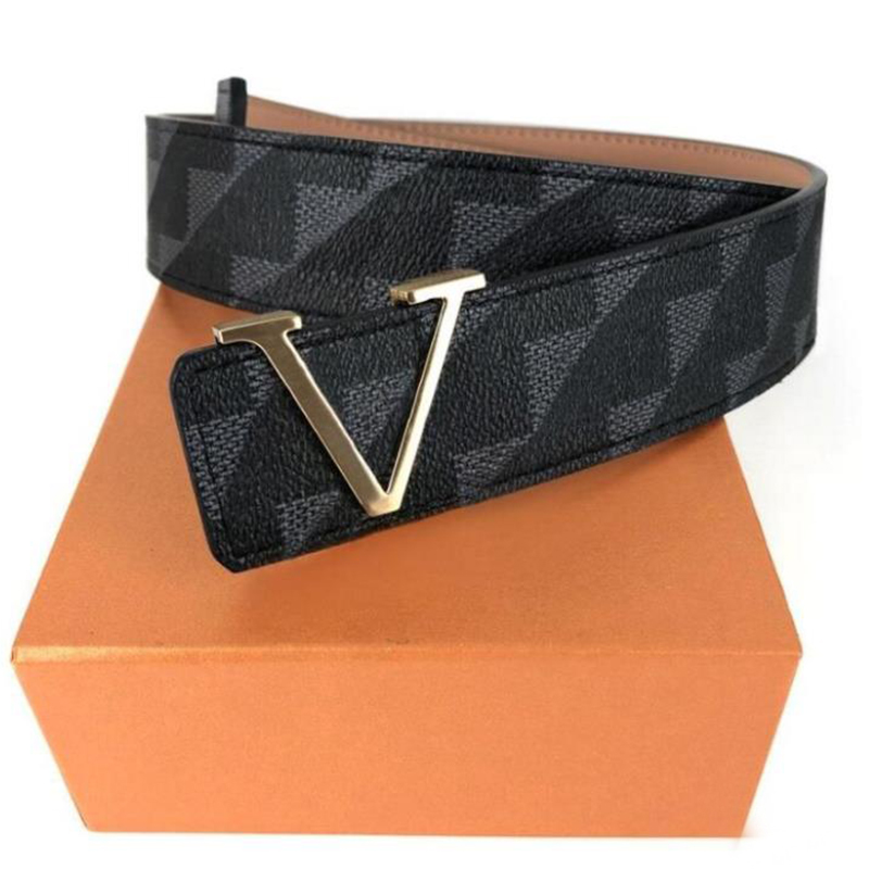 

2023 Fashion Designer belts Men Womens belts Big Gold Buckle Genuine louise Belt lattice vutton printing With 15 color 3.8cm AAA208, 1to1