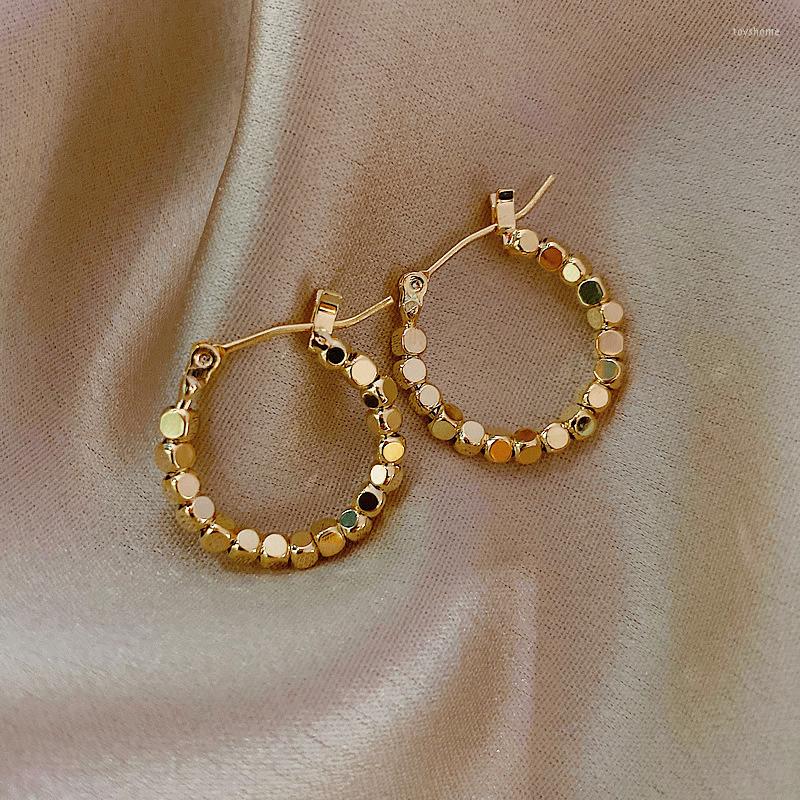 

Dangle Earrings 2023 Korean Classic Round Hoop For Women Fashion Temperament Gold Color Party Pendiente