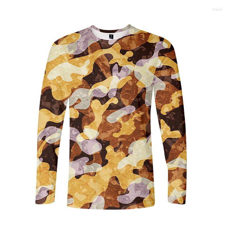 

Men's T Shirts Fashion Design Colorful Camouflage Print 3d Men Women T-shirt Long Sleeve O-neck T-shirts Tee Shirt Sweatshirts Tops