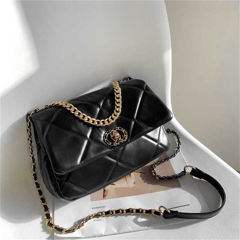 

handbag 2023 Fashion women's bag leather quality Handbag women's can be and mixed batches same Lingge embroidered line cool Bag, Black