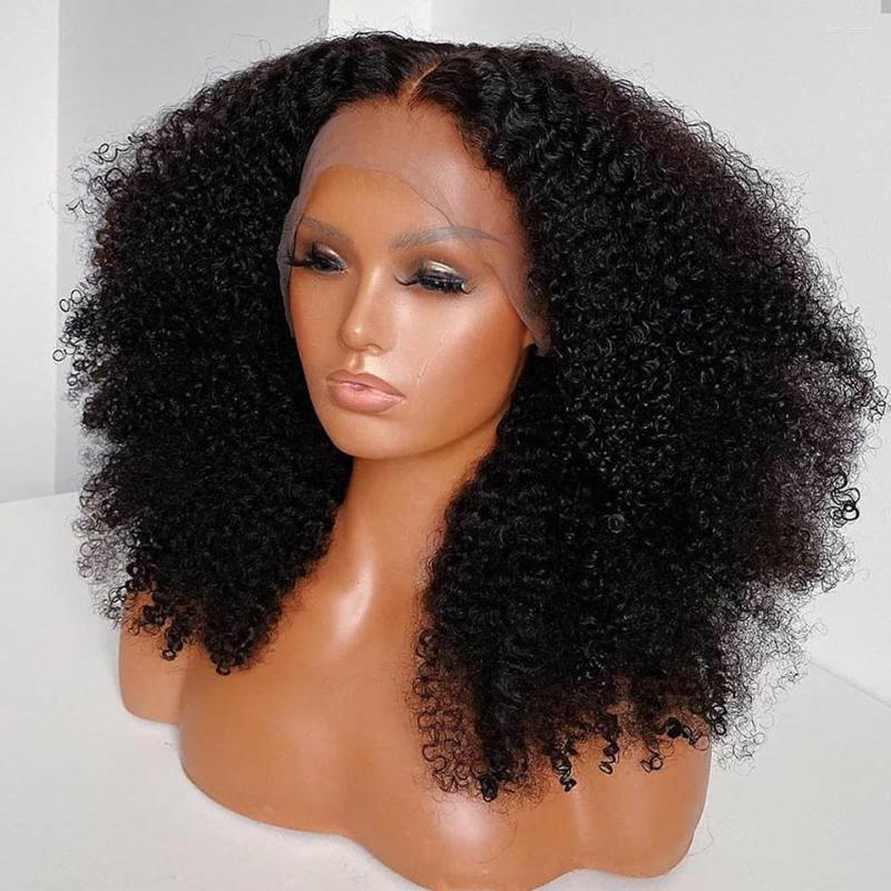 

250% Afro Kinky Curly Wig 13x4 Lace Front Human Hair For Women Mongolian Remy 8-24 Inch Frontal Pre Plucked, Picture shown