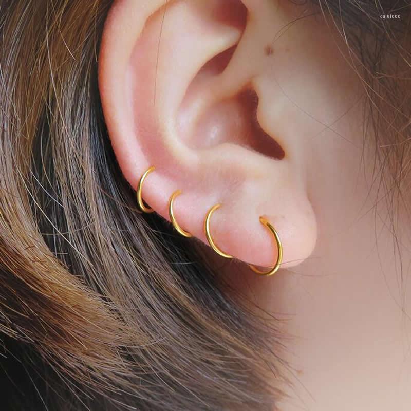 

Hoop Earrings Solid 24K Yellow Gold Women 999 Round