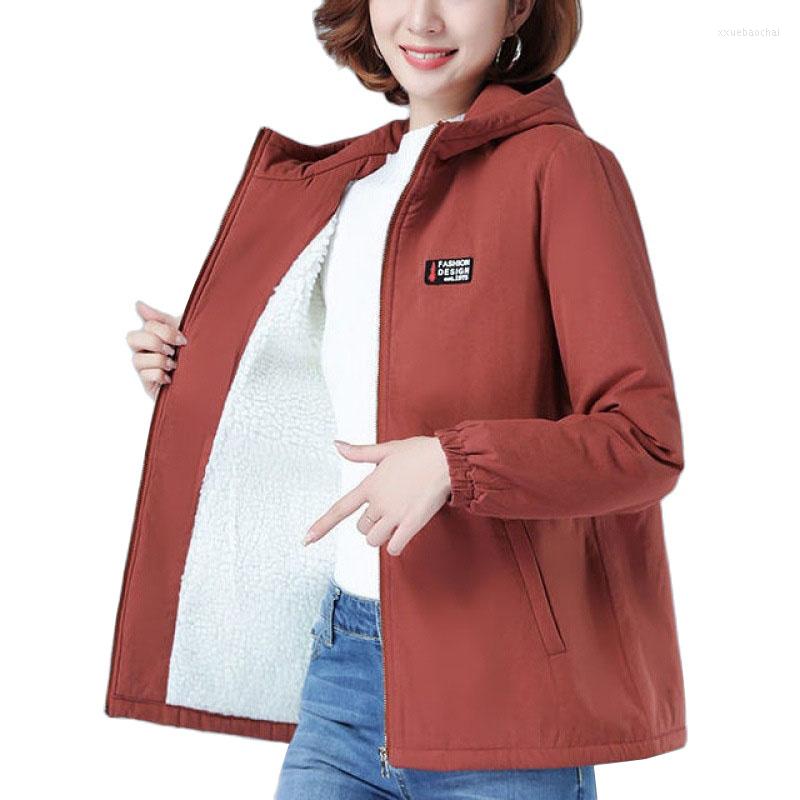 

Women's Trench Coats 2023 Fashion Autumn Winter Women Windbreaker Korean LooseThicken Warm Outerwear Female Hooded Zipper Basic Coat Tops, Blue