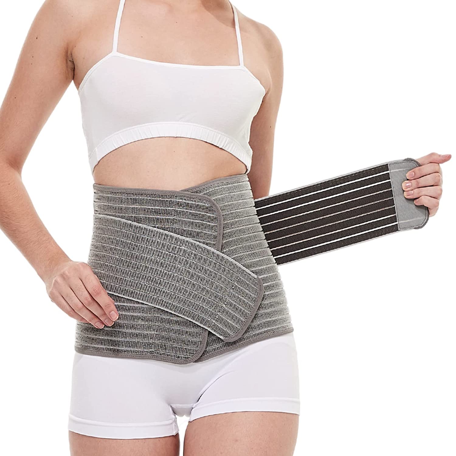 

Mamaway Bamboo Postpartum Belly Band Girdle for Postnatal Care C-section Recovery Belt Post Surgery Belly Wrap Adjustable Ab
