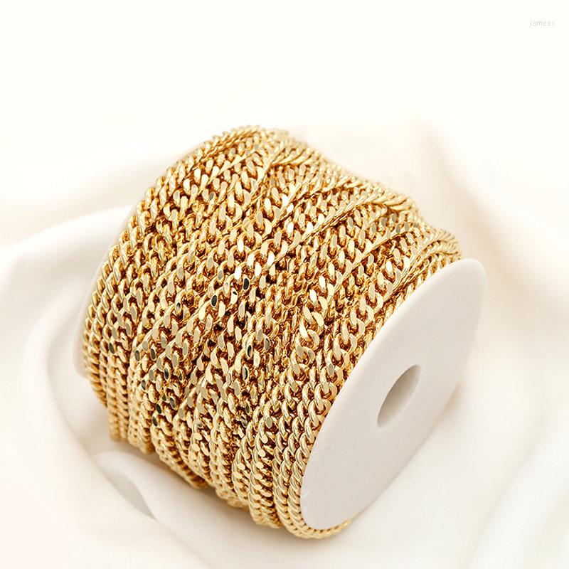 

Chains 10 Meters 14K Color Preserving Gold Pure Copper 7MM Thick Charms Handmade For Gift DIY Chain Bag Jewelry Accessories