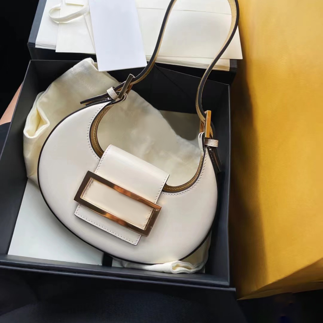 

Luxurys Designer Women Genuine Leather tote Shoulder Bag mens Cookie Mini half moon Fend clutch fashion crossbody Bags strap handbag Cross Body shopping gift purses, Blue