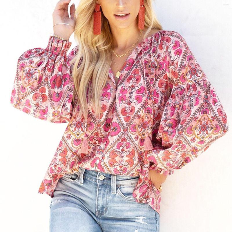 

Women' Blouses Fleece Outfits For Women Flannel Work Shirts Women' Fashion Print Lapel Starp O Neck Long Womens Tee, Pink