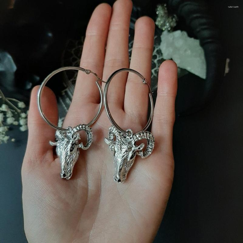 

Dangle Earrings Gothic Goat Horn Charm For Women Girls Fashion Witch Jewelry Gifts Vintage Mystic Satan Goth
