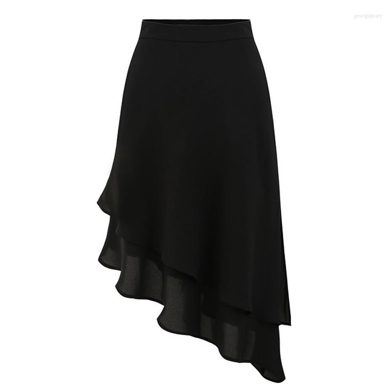 

Skirts Women's Summer Irregular Ruffles Fishtail Skirt Chiffon Mini, Yellow