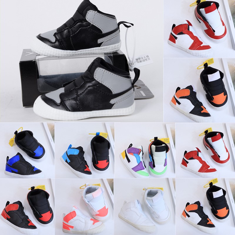 

Toddlers 1s safety first walkers infants baby prewalker designer Kids shoes Jumpman boys 1 shoe Children black sneaker Chicago blue trainers baby kid size 18-21