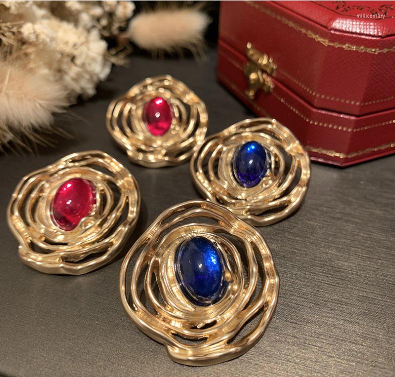 

Stud Earrings Women Irregular Baroque Pearl Personality Exaggerated Glass