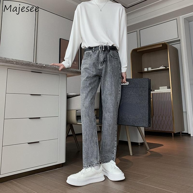 

Men's Jeans Pencil Jeans Men Autumn Gray Denim Skinny High Street Trendy All-match Washed Vintage BF Harajuku Clothing Arrival 230313, Beige