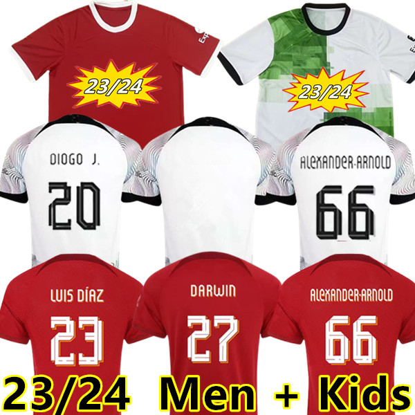 

23 24 men kids kit soccer jerseys GAKPO DARWIN LUIS DIAZ A.BECKER football shirt ALEXANDER ARNOLD CARVALHO KONATE DIOGO J HENDERSON ROBERTSON home Away jersey, Color 8