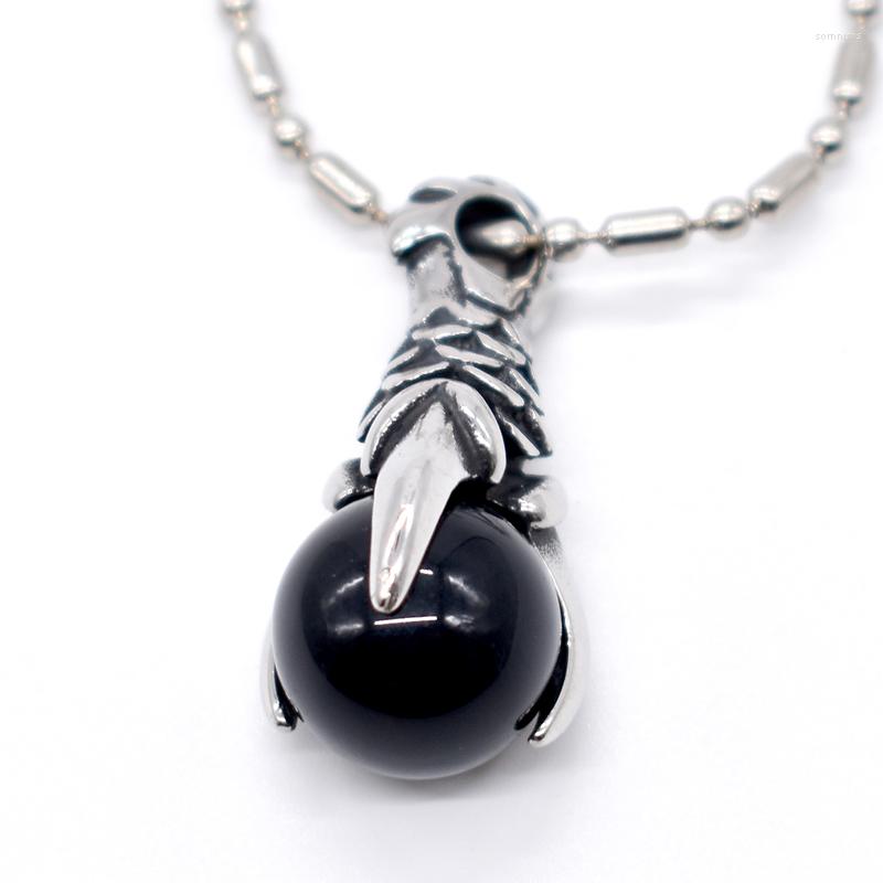 

Pendant Necklaces AMUMIU Black Ball Punk Men Jewelry Stainless Steel Necklace Casting Wholesale Gifts For Father Man Male HP267