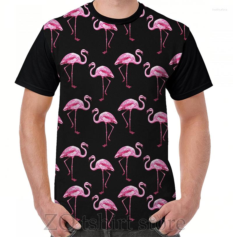 

Men' T Shirts Flamingo Pattern Graphic T-Shirt Men Tops Tee Women Shirt Funny Print O-neck Short Sleeve Tshirts