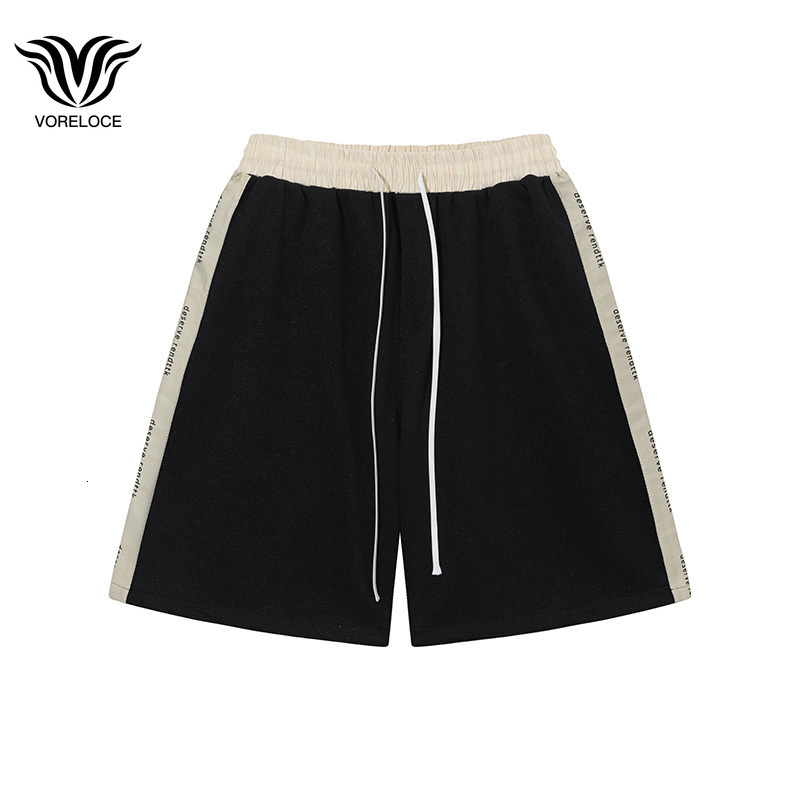 

Men  Shorts Original Designer Summer Brand High Street Straight Loose Elastic Waist Drawstring Japanese Trend Hip Hop 230313, Black