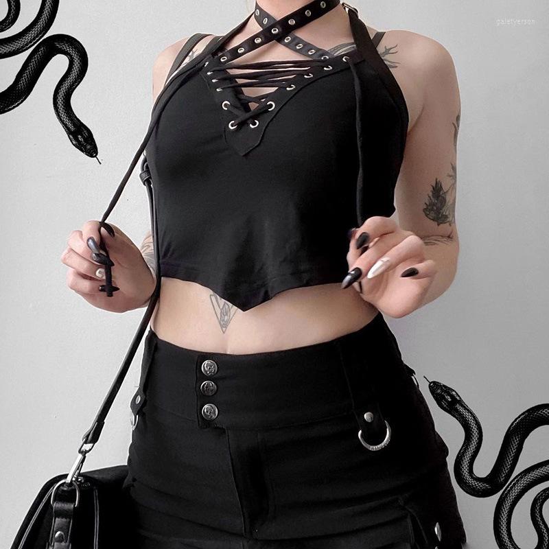 

Women' Tanks Women' Halter Neck Strap Sleeveless Top, Black