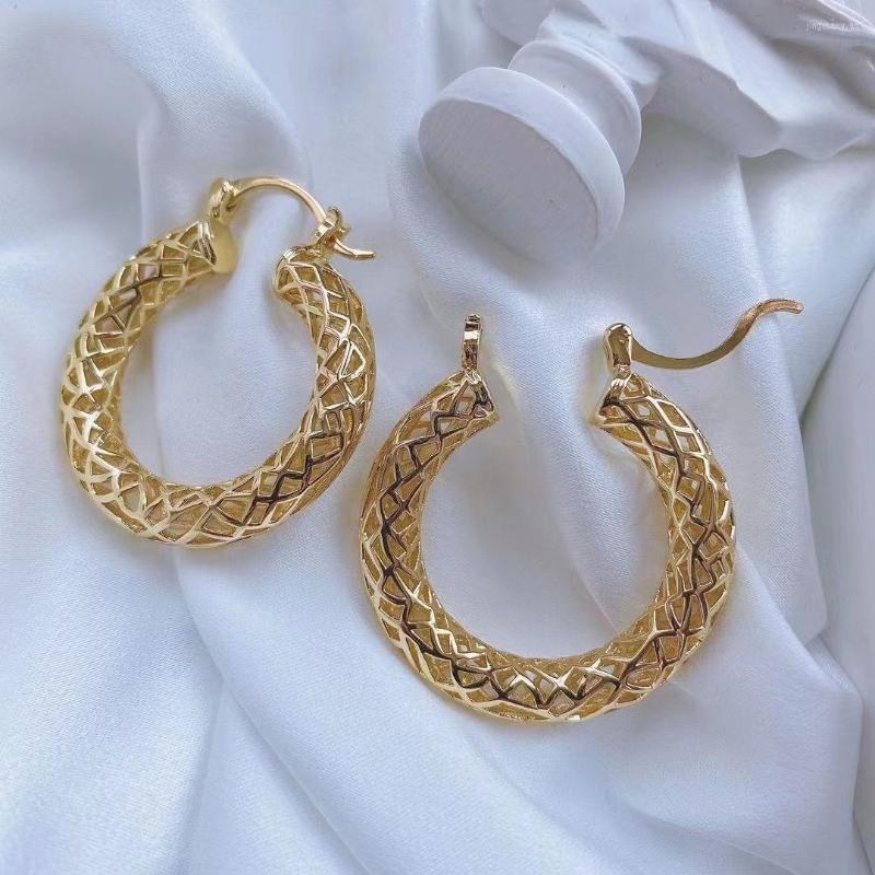 

Hoop Earrings 5Pairs Unusual Geometric For Women Hollow Round Shape Gold Color Earring Fashion Jewelry