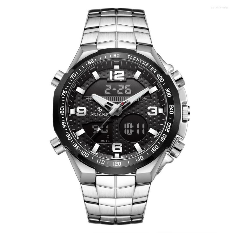 

Wristwatches 1963 Chronograph Multifunctional Military Watch Quartz All Steel Personality Retro Luxury Year Gift Tough Guy Man Clock, Aviator 1963 watch-b