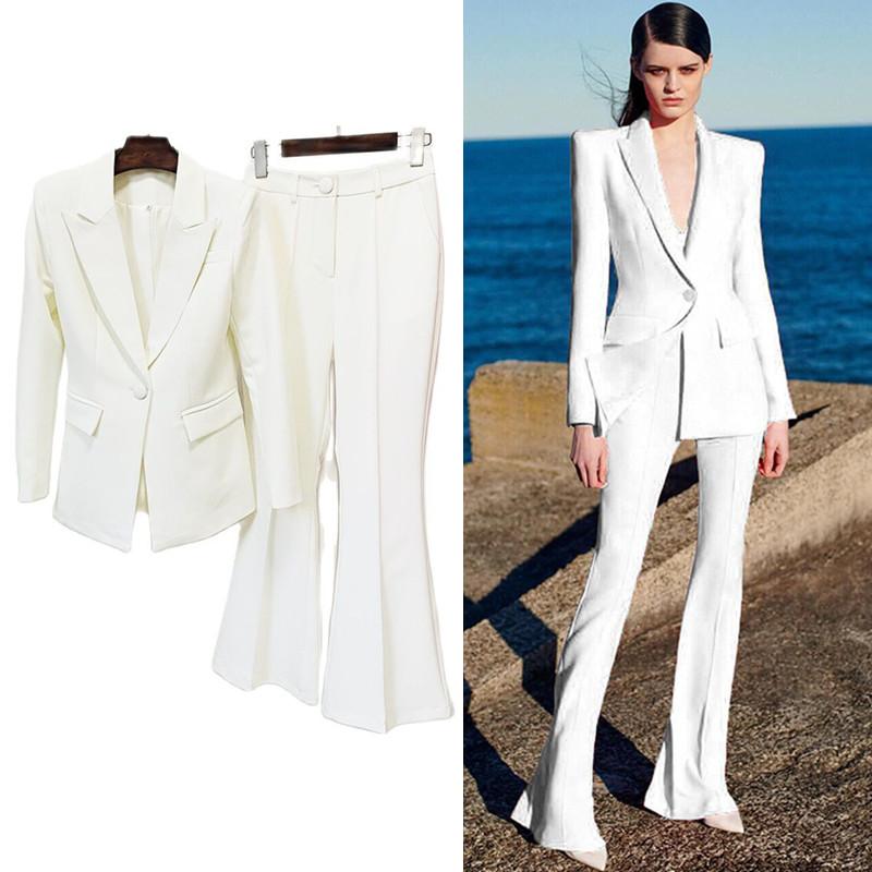 

Women' Two Piece Pants Professional Suit Women Thin White Jacket Slim Trousers Two-piece 2023 Summer ClothingWomen, Black
