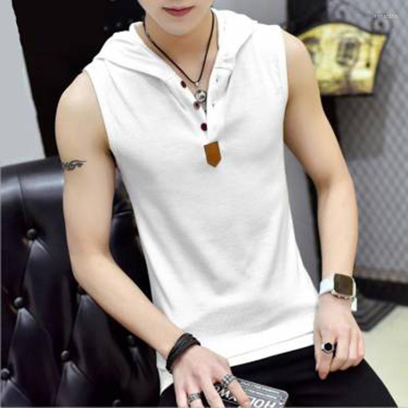 

Men's Tank Tops Men Plain Muscle Tees Sleeveless Casual Summer Fashion Fitness Tanks Clothse, Black