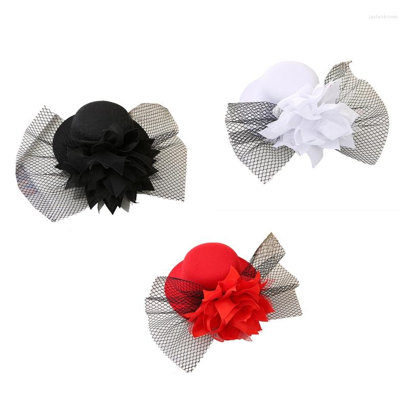 

Headpieces Kids Fascinator Hats Clip Girl Headdress Small Hat Tea Party Po Prop