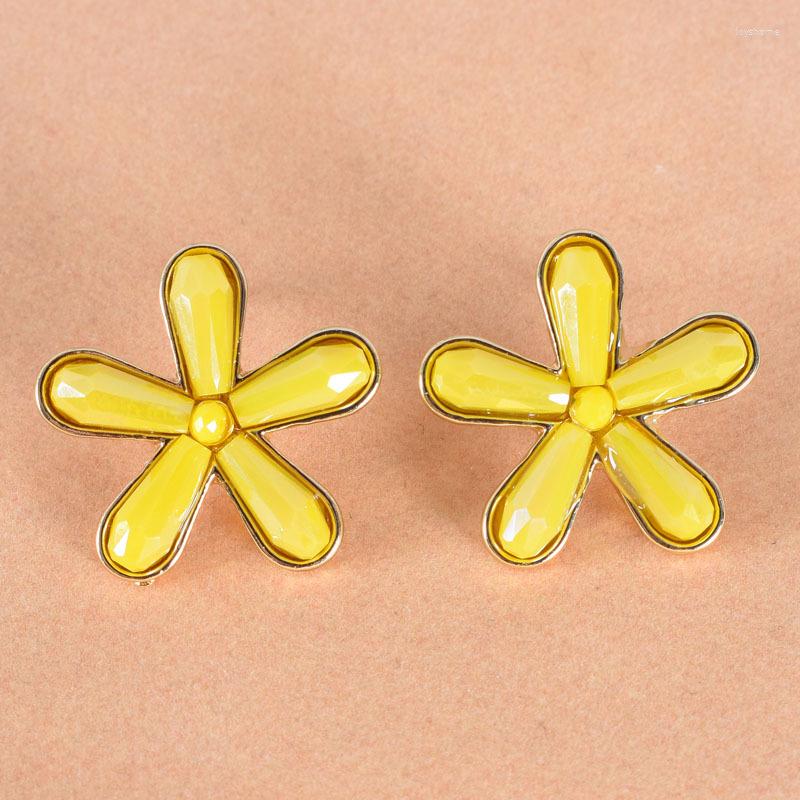 

Stud Earrings Earring For Women And Girls Cute Resin Flowers Mixed Ear Wholesale Kids Jewelry Flower In Summer Zircon Brincos Gifts