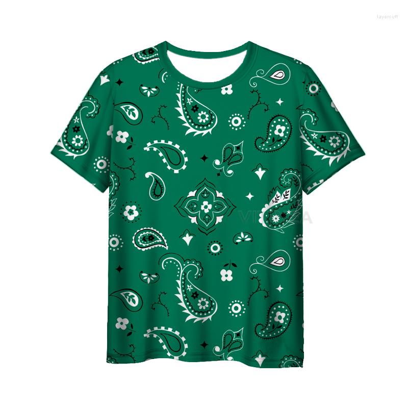 

Men' T Shirts Fashion Bandana 3D Print Paisley Men' Women' T-shirt Casual Style Design Short Sleeves Summer Handsome Tee, Mult-4