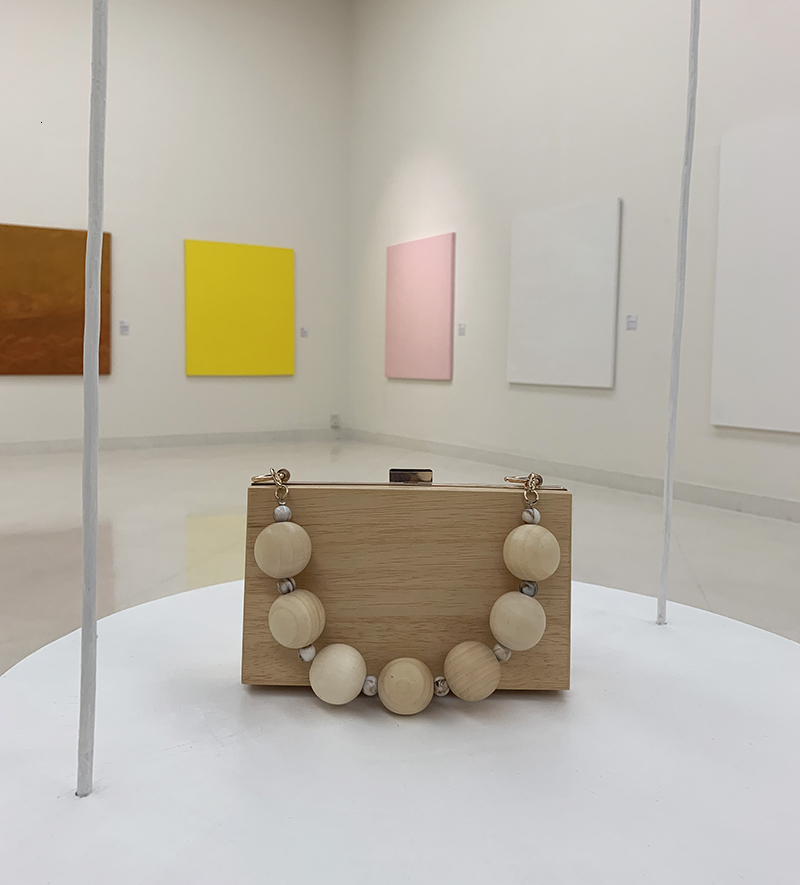 

Evening Bag Messenger Clutch Purse Elegant Banquet Shoulder Wooden Ball Chain Handbags Hasp 230313, Black