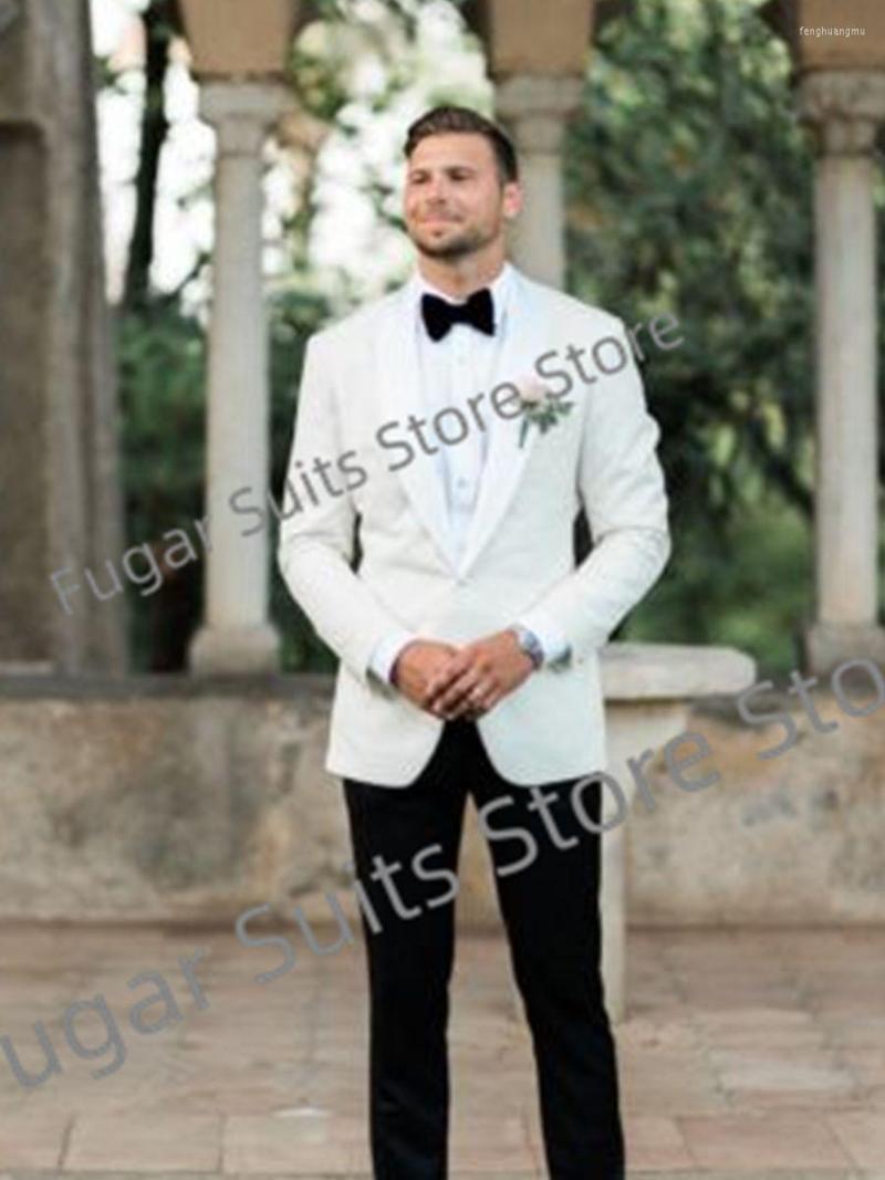 

Men's Suits Custom Business White Wedding Men Slim Fit Shawl Lapel Groom Formal Tuxedos Prom 2 Pieces Fashion Blazer Black Pants Sets, Orange