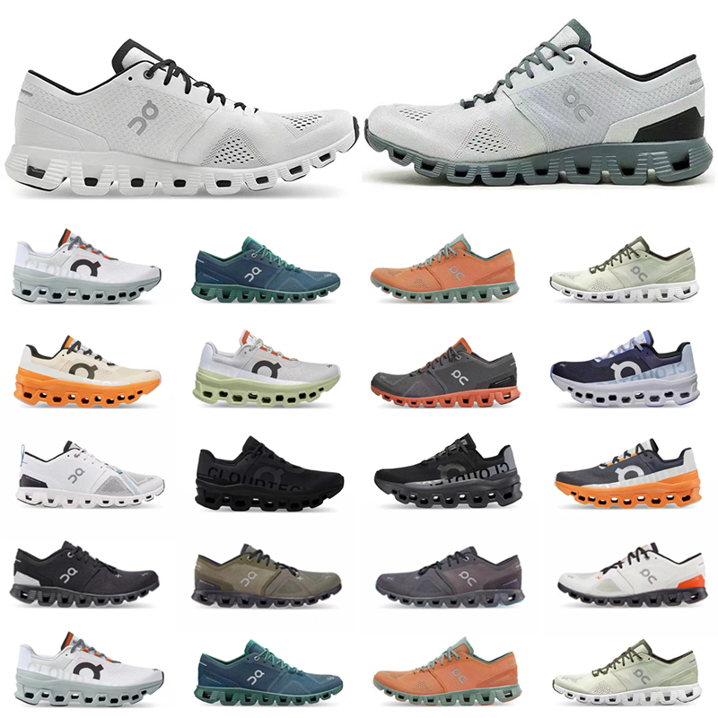 

2023 Designer ON Cloud X running shoes ivory frame rose sand Eclipse Turmeric Frost Surf Acai black white workout and cross low men women sport sneakers trainer, #1