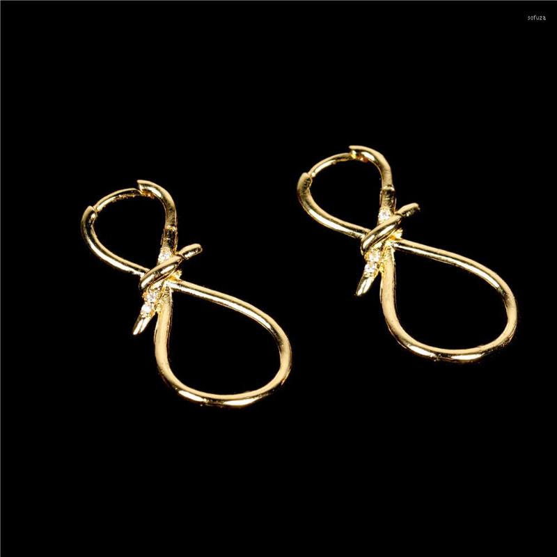 

Stud Earrings Chic Metal 8-shaped Ladies Simple Knotted Geometric Minimalist Fashion Temperament Jewelry Gifts