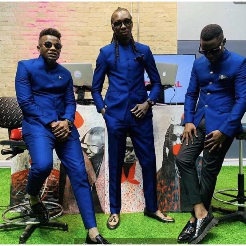 

Men's Suits Costume Homme Standard Collar Royal Blue Men Groom Tuxedos Wedding Terno Masculino Slim Fit 2 Pieces (Jacket Pants), Black