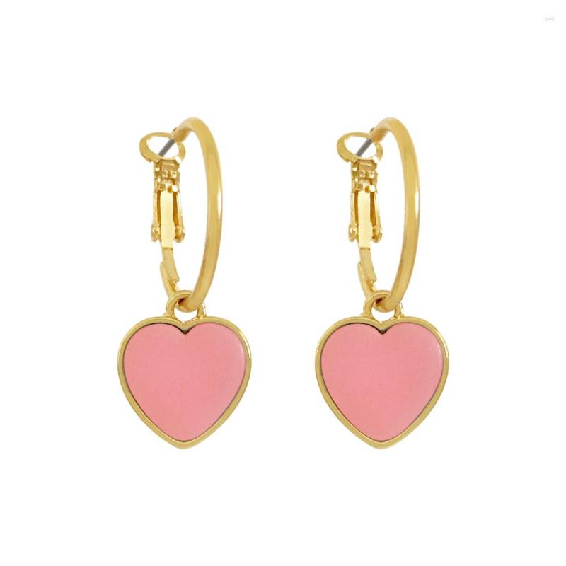 

Dangle Earrings Korean Acrylic Heart For Women Vintage Statement Blue Round Geometric Hanging Jewelry