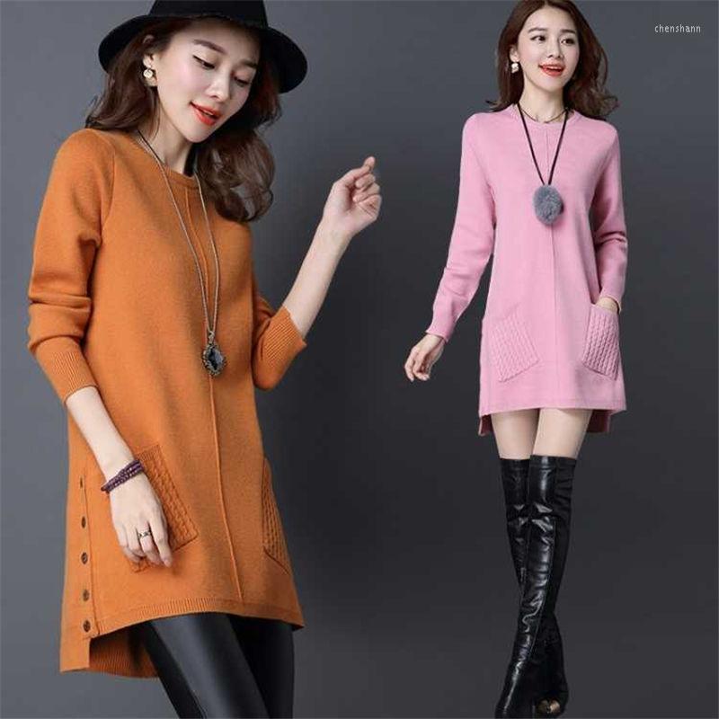 

Women's Sweaters Woman Pullover Large Women's Clothing Thick Sweater Loose Spring Autumn Long Low Femme Chandails, Pink