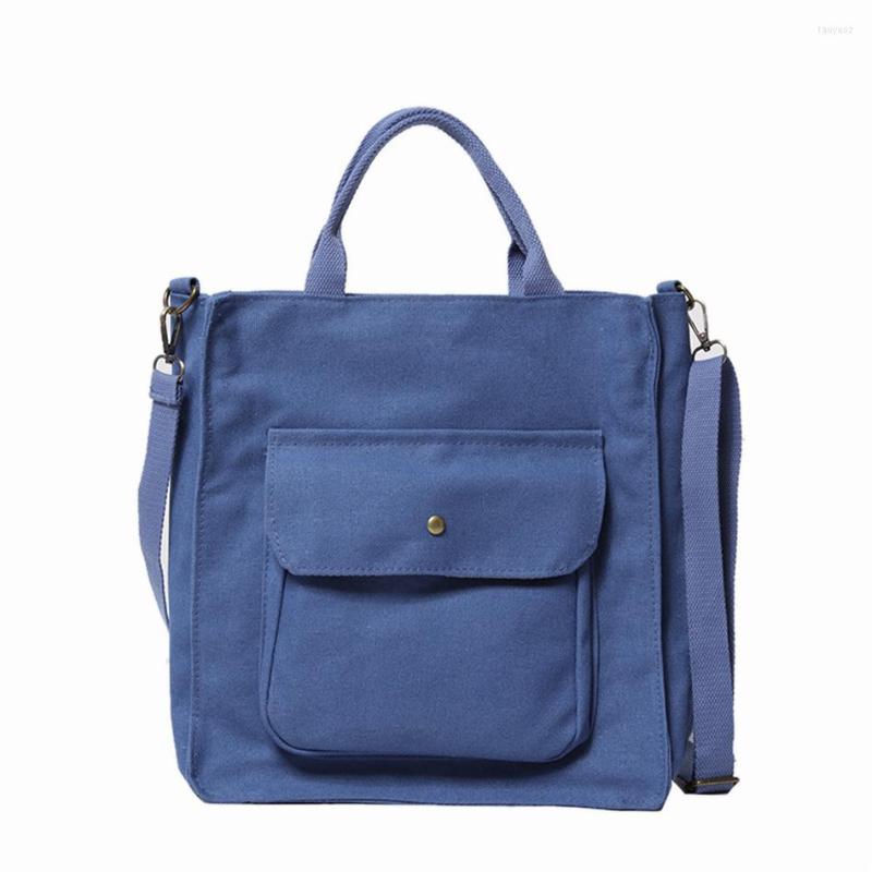 

Evening Bags Canvas Shoulder Bag Women Vintage Shopping Zipper Girls Student Bookbag Handbags Casual Tote With Outside Pocket, Black