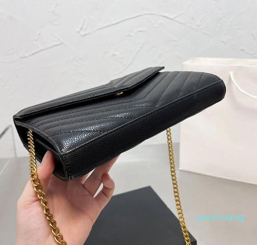 

Top Quality Leather clutch for women Evening Bags fashion chain lady shoulder bag handbag mini package messenger bag card holder purse 97, Black-black chain