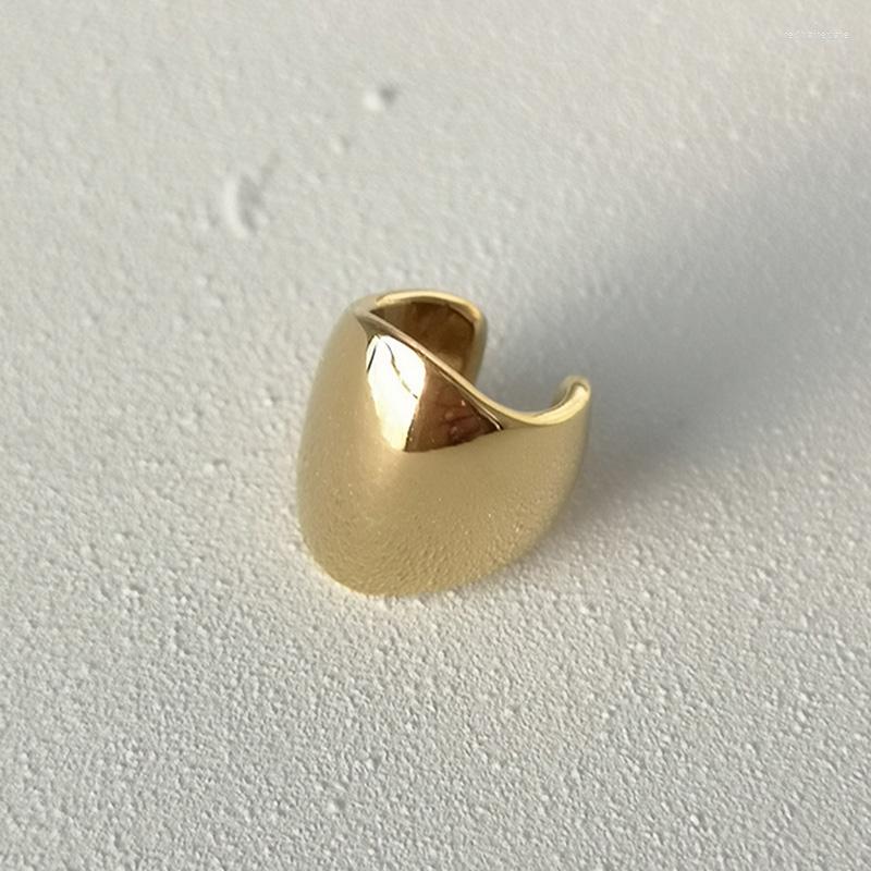 

Backs Earrings WTLTC Simple Metal Brass Ear Clip For Women Punk Band Cuff 1 Pcs No Piercing High Quality Jewelry